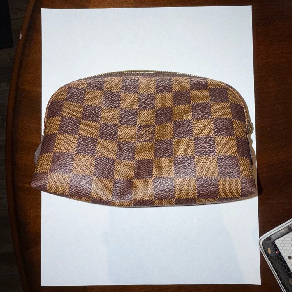 Louis Vuitton Checkered Brown Cosmetic Pouch